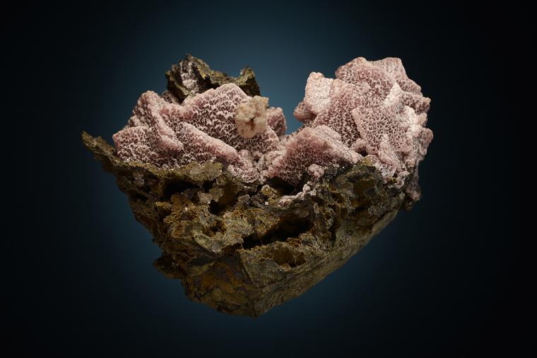 RHODOCHROSITE with FLUORITE and ARSENOPYRITE