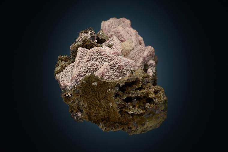RHODOCHROSITE with FLUORITE and ARSENOPYRITE