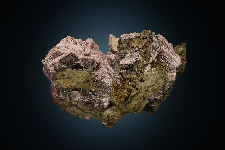 RHODOCHROSITE with FLUORITE and ARSENOPYRITE