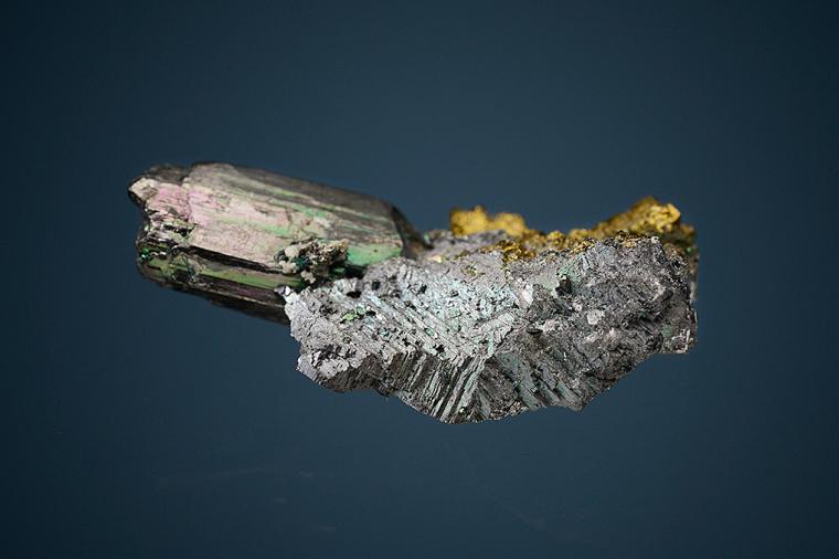STEPHANITE with CHALCOPYRITE on GALENA