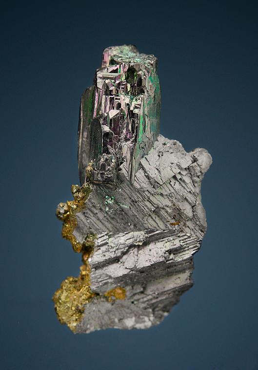 STEPHANITE with CHALCOPYRITE on GALENA