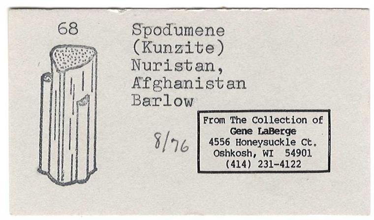 SPODUMENE var. Kunzite