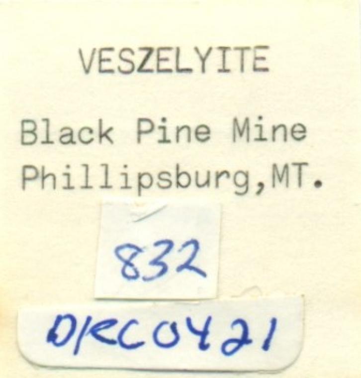 VESZELYITE on QUARTZ