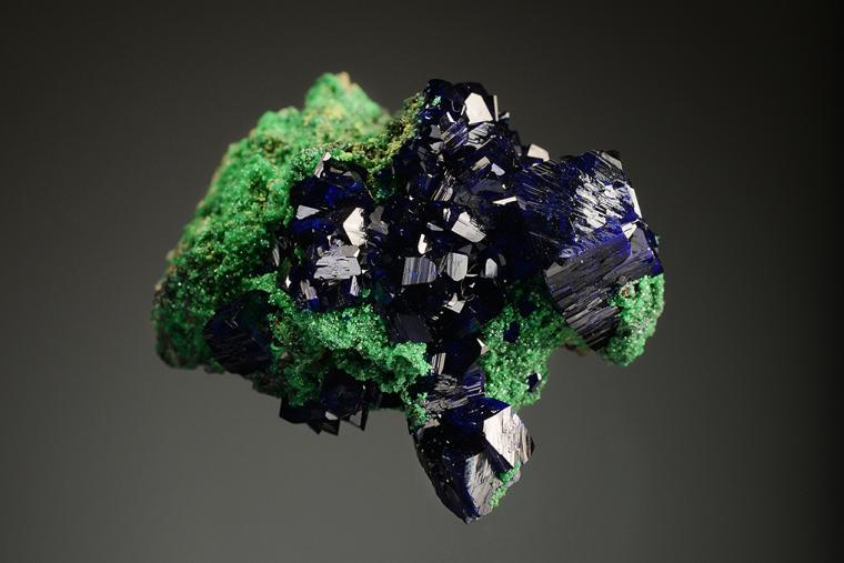 AZURITE on ARSENTSUMEBITE (type locality)