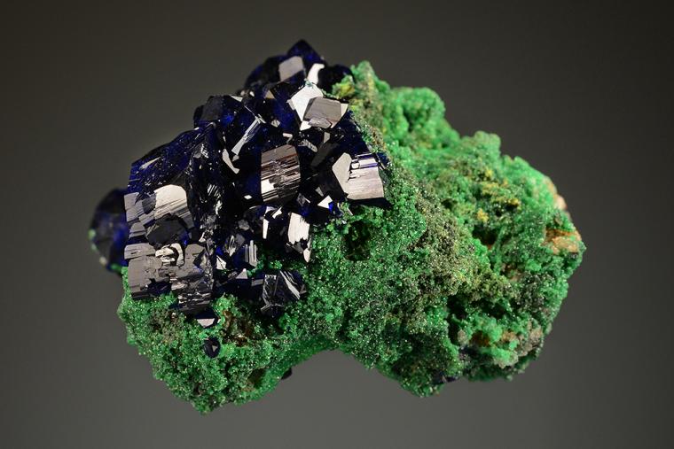 AZURITE on ARSENTSUMEBITE (type locality)