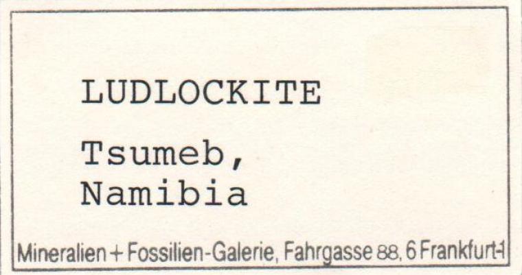 LUDLOCKITE (type locality)