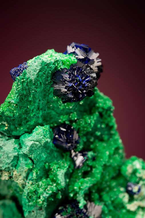 AZURITE on TSUMEBITE (type locality)