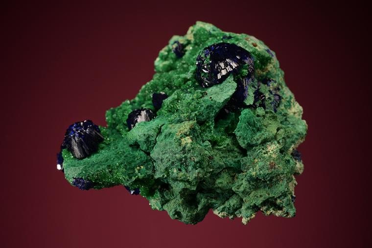 AZURITE on TSUMEBITE (type locality)
