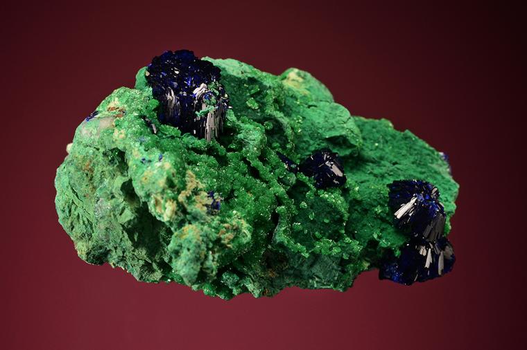 AZURITE on TSUMEBITE (type locality)