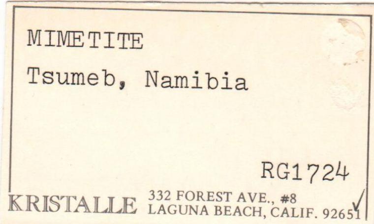 MIMETITE with WULFENITE