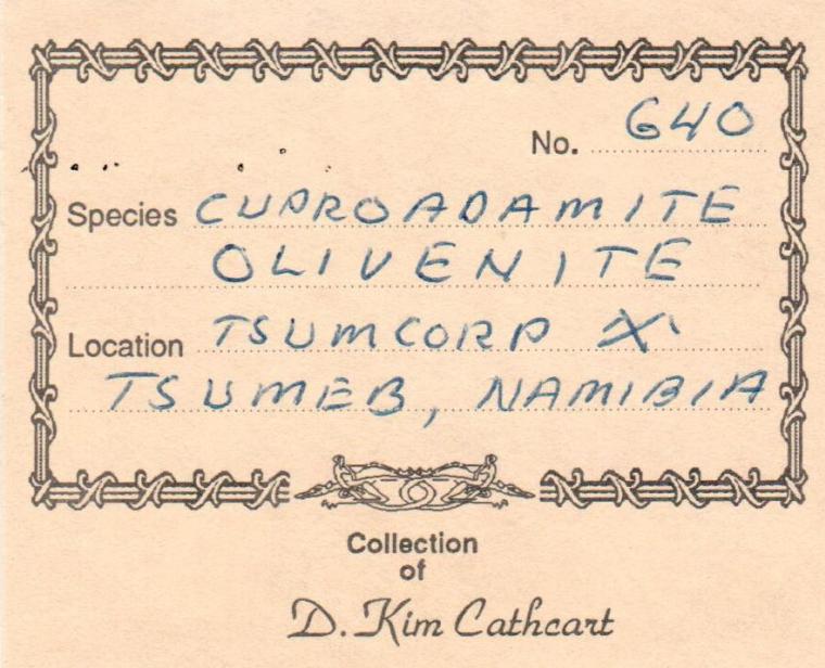 Cuprian ADAMITE on OLIVENITE