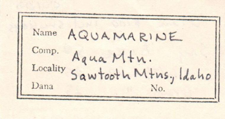 BERYL var. Aquamarine