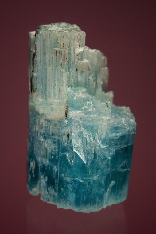 BERYL var. Aquamarine with BERTRANDITE, FLUORAPATITE and QUARTZ