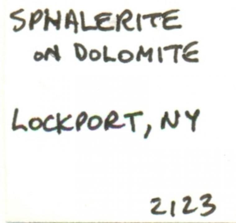 SPHALERITE on DOLOMITE