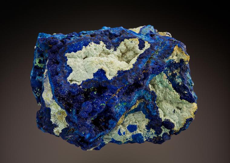 AZURITE with CHALCOALUMITE and MALACHITE