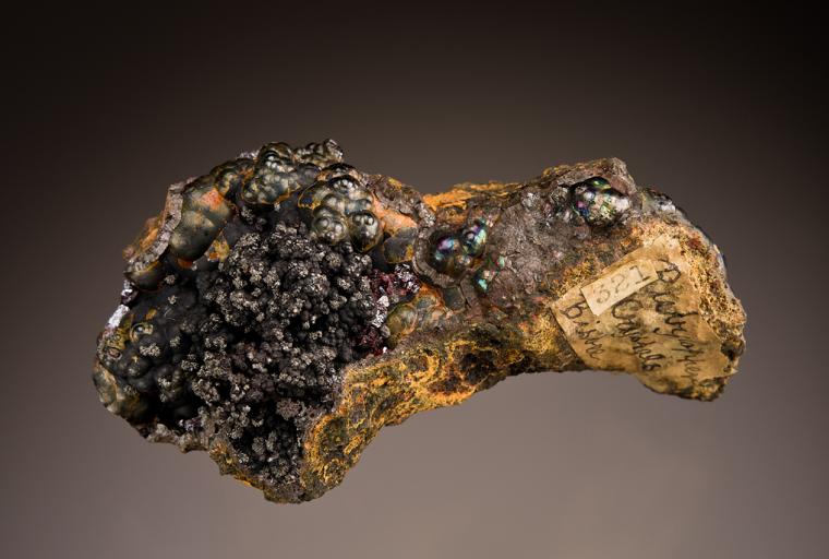 CUPRITE with DELAFOSSITE on GOETHITE