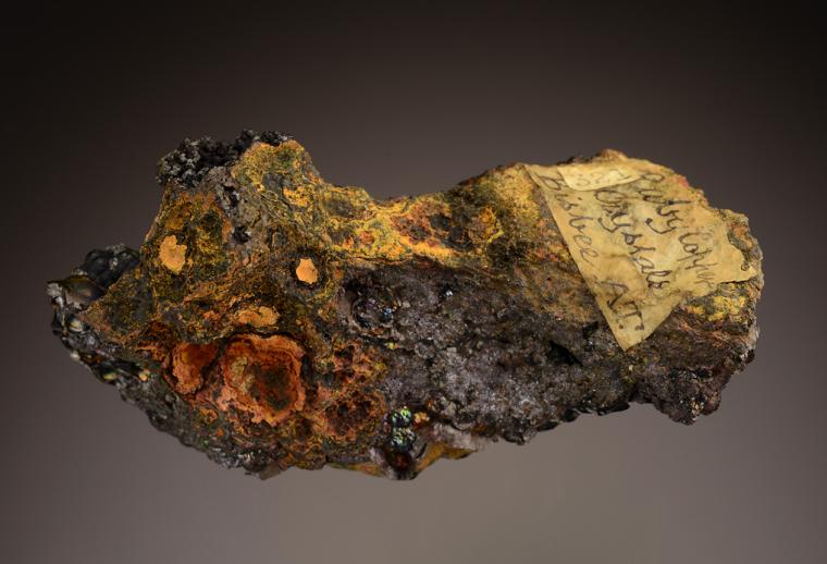 CUPRITE with DELAFOSSITE on GOETHITE