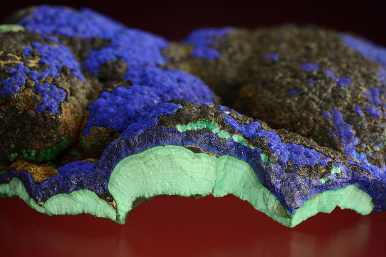 AZURITE on MALACHITE