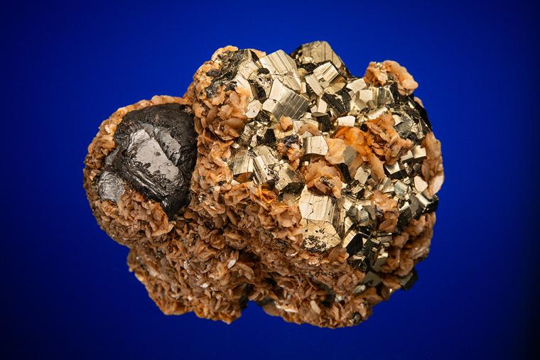 PYRITE with SPHALERITE and SIDERITE