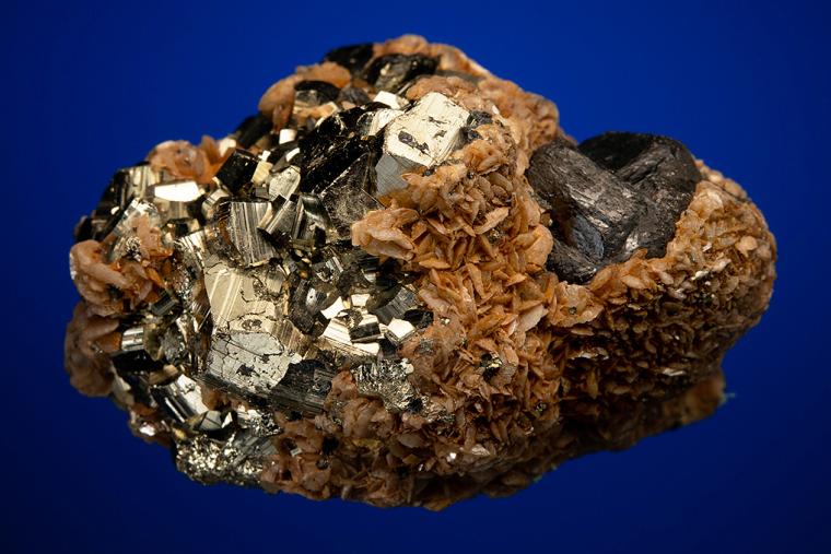 PYRITE with SPHALERITE and SIDERITE