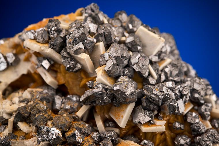 GALENA and BARITE on SIDERITE
