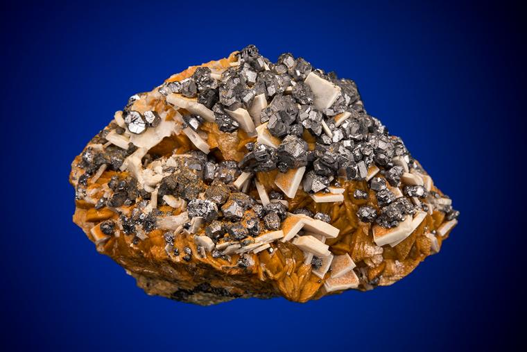 GALENA and BARITE on SIDERITE