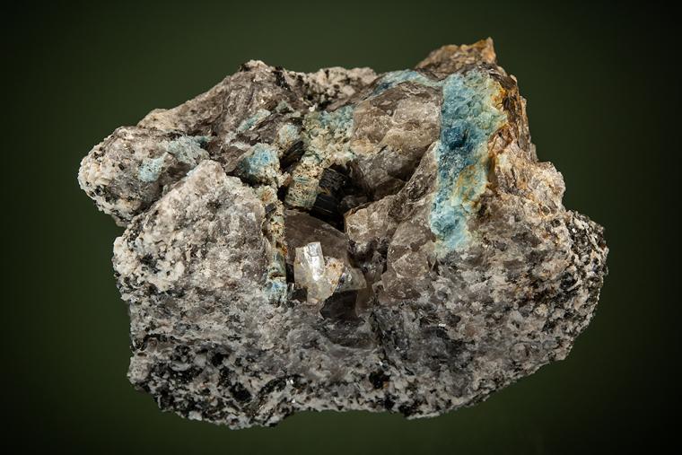 BERTRANDITE with BERYL var. Aquamarine and QUARTZ var. Smoky