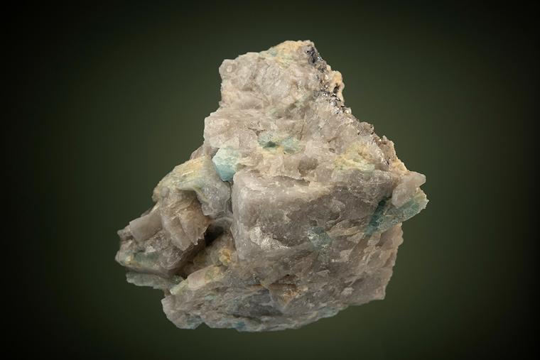 MOLYBDENITE on QUARTZ and BERYL var. Aquamarine