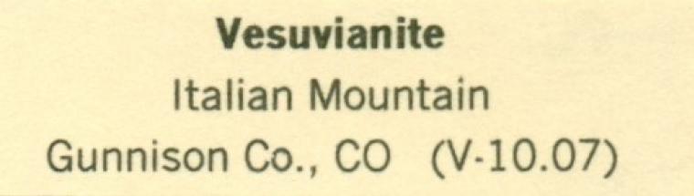 VESUVIANITE