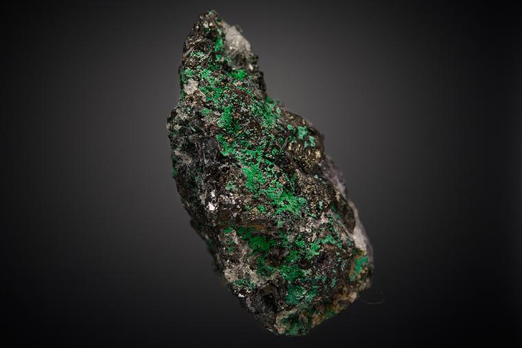 MALACHITE and FLUORITE on TETRAHEDRITE