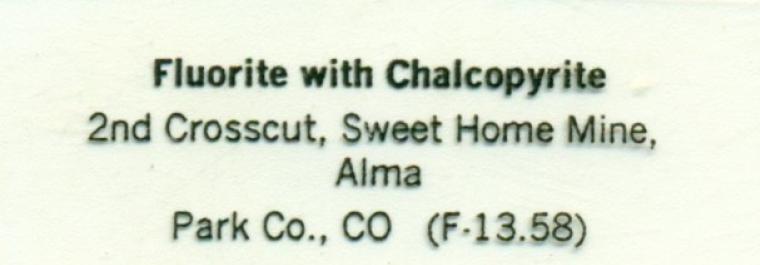 FLUORITE with CHALCOPYRITE