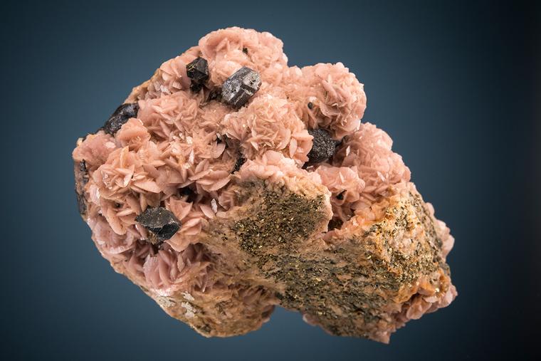 RHODOCHROSITE with GALENA