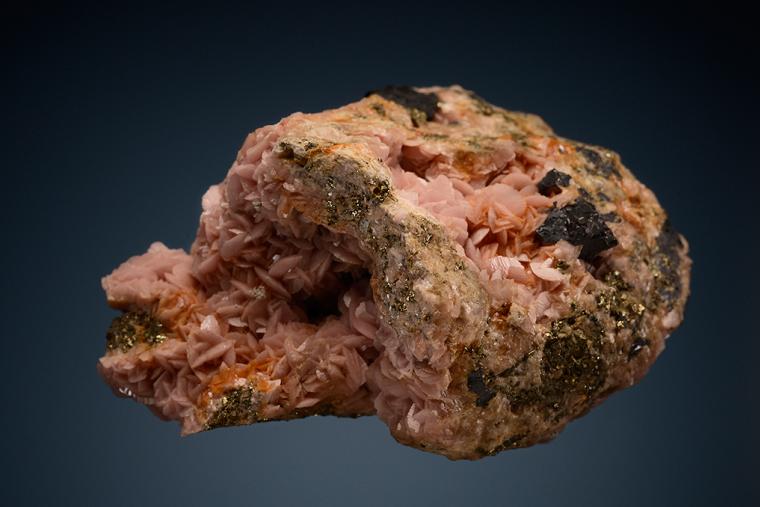 RHODOCHROSITE with GALENA