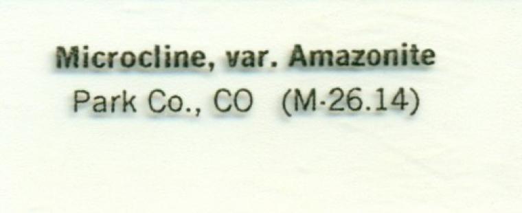 MICROCLINE var. Amazonite