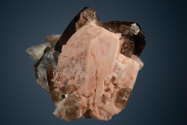 TOPAZ with QUARTZ var. Smoky and MICROCLINE