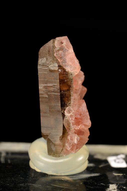 FLUORITE on QUARTZ var. Smoky
