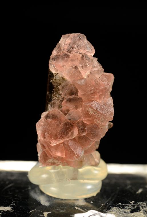FLUORITE on QUARTZ var. Smoky