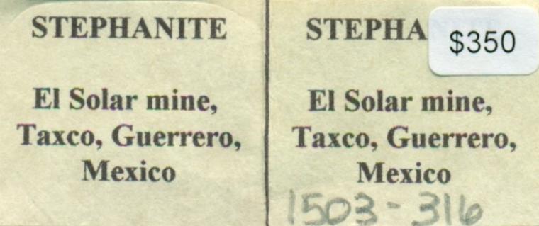 PYRARGYRITE on STEPHANITE