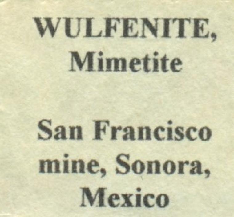 WULFENITE with MIMETITE