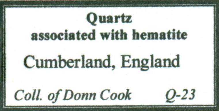 QUARTZ with HEMATITE