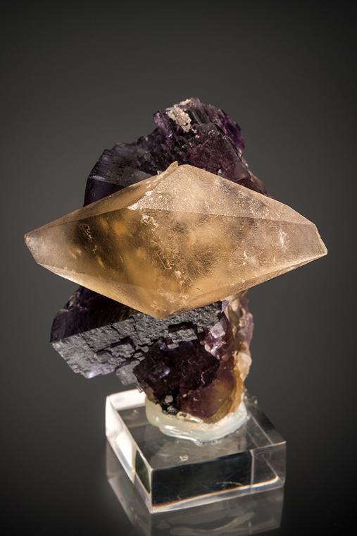 CALCITE on FLUORITE