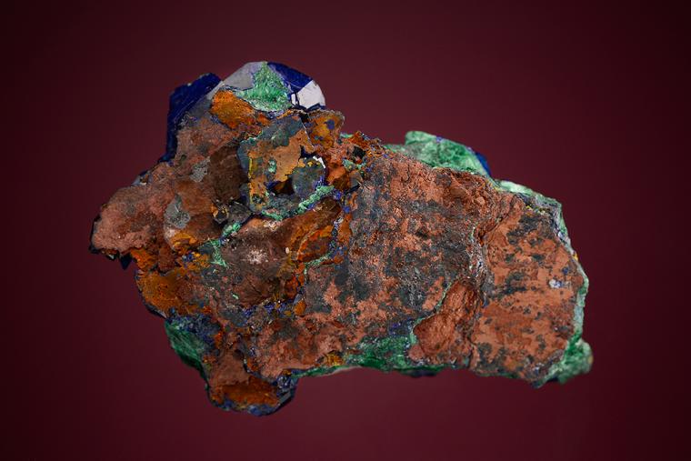 AZURITE coating MALACHITE after AZURITE