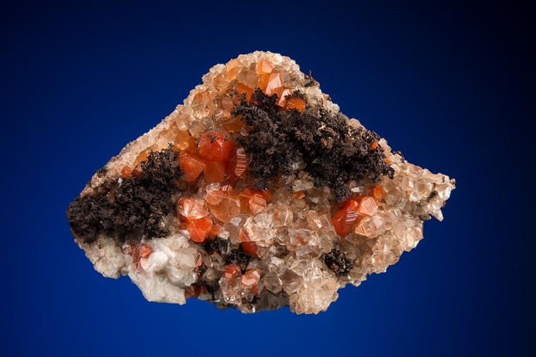 COPPER on CUPRITE Included CALCITE