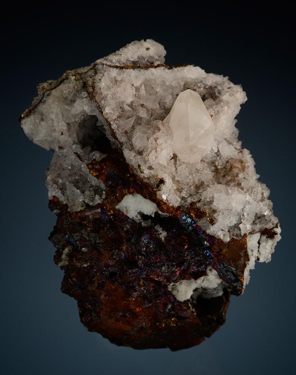 CALCITE on CHALCOPYRITE