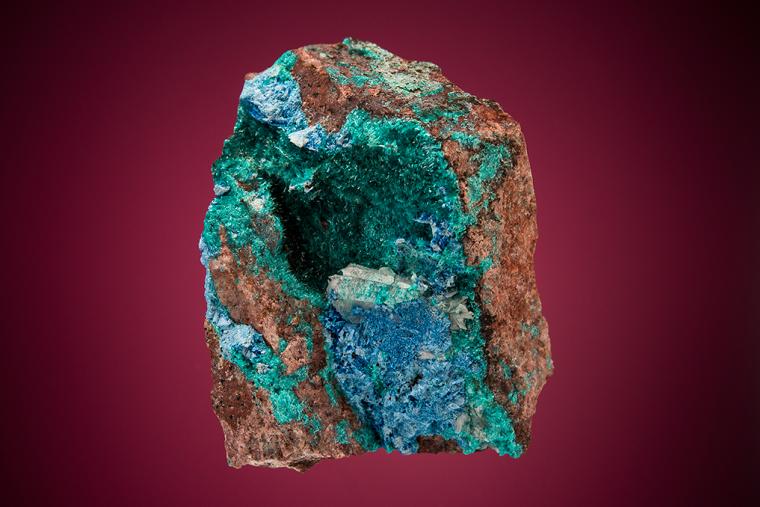 AJOITE with SHATTUCKITE and BARITE