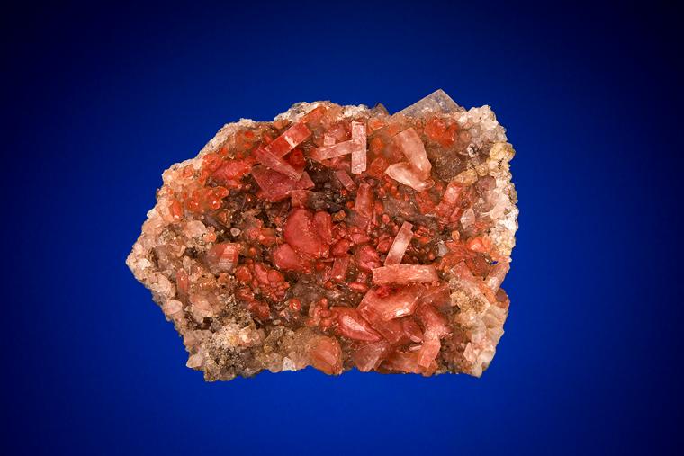 BARITE and CALCITE with CUPRITE Inclusions
