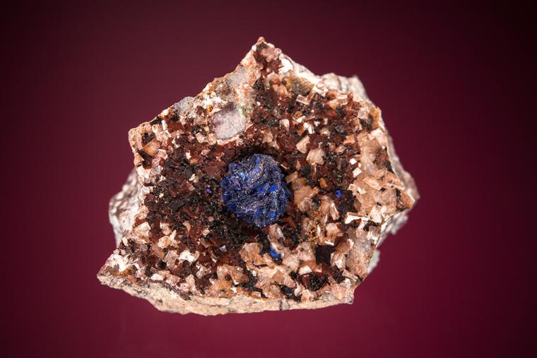 AZURITE on BARITE