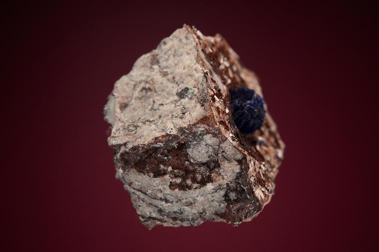 AZURITE on BARITE