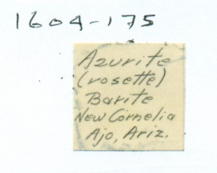 AZURITE on BARITE
