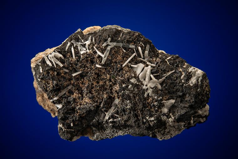 SILVER with ACANTHITE on GALENA and BARITE